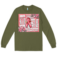 Army Green cancer words Long Sleeve Tee - MaliasSmallBusiness