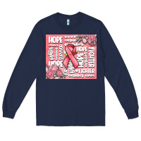 Navy cancer words Long Sleeve Tee - MaliasSmallBusiness