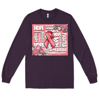 Plum cancer words Long Sleeve Tee - MaliasSmallBusiness