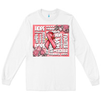 White cancer words Long Sleeve Tee - MaliasSmallBusiness
