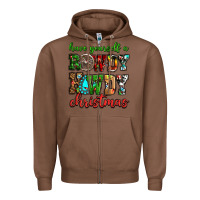 Chestnut Have yourself a rowdy howdy Christmas Zipper Hoodie - NancyCooperArtShop