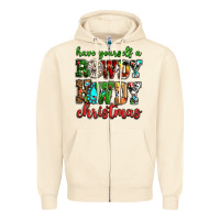 Sandshell Have yourself a rowdy howdy Christmas Zipper Hoodie - NancyCooperArtShop