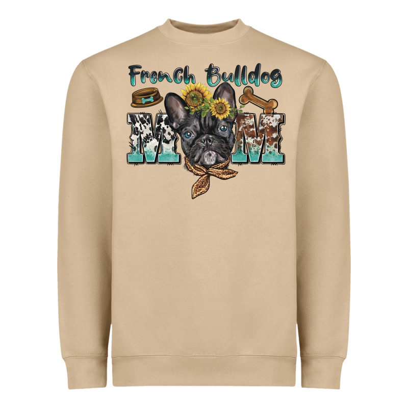 French Bulldog Mom Heavyweight Sweatshirt by BarkalooDesign | Teevron