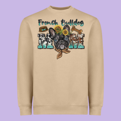 French Bulldog Mom Heavyweight Sweatshirt Designed By Barkaloodesign