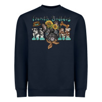 Navy french bulldog mom Heavyweight Sweatshirt - BarkalooDesign