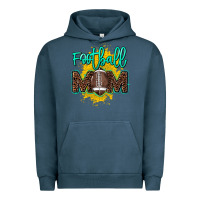 Pigment Midnight Navy Football Mom mother's day Urban Hoodie - HowdyJamesFarm