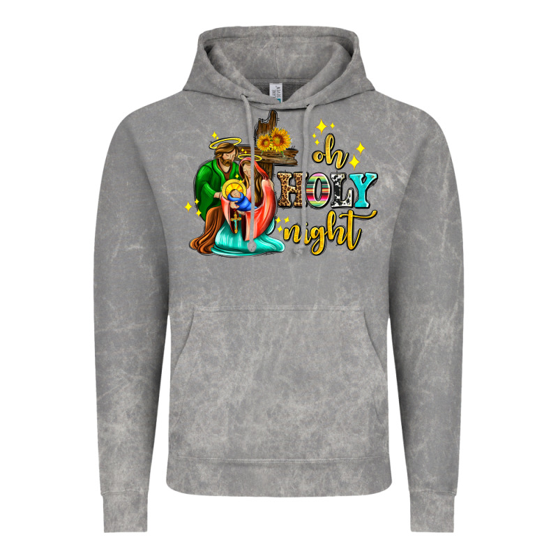 Oh Holy Night With Sunflower And Cross Vintage Hoodie by AdoDesignShop | Teevron