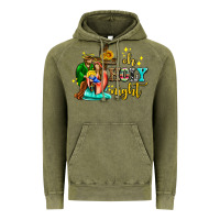 Vintage Olive oh holy night with sunflower and cross Vintage Hoodie - AdoDesignShop