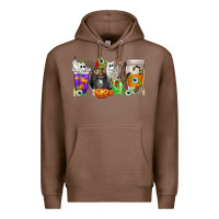 Chestnut Halloween Coffee Cups Premium Hoodie - texasbilliewilder