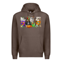 Coffee Halloween Coffee Cups Premium Hoodie - texasbilliewilder