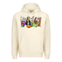 Sandshell Halloween Coffee Cups Premium Hoodie - texasbilliewilder