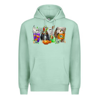 Seafoam Halloween Coffee Cups Premium Hoodie - texasbilliewilder