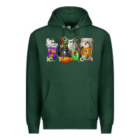 Sports Green Halloween Coffee Cups Premium Hoodie - texasbilliewilder