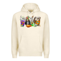 Tofu Halloween Coffee Cups Premium Hoodie - texasbilliewilder