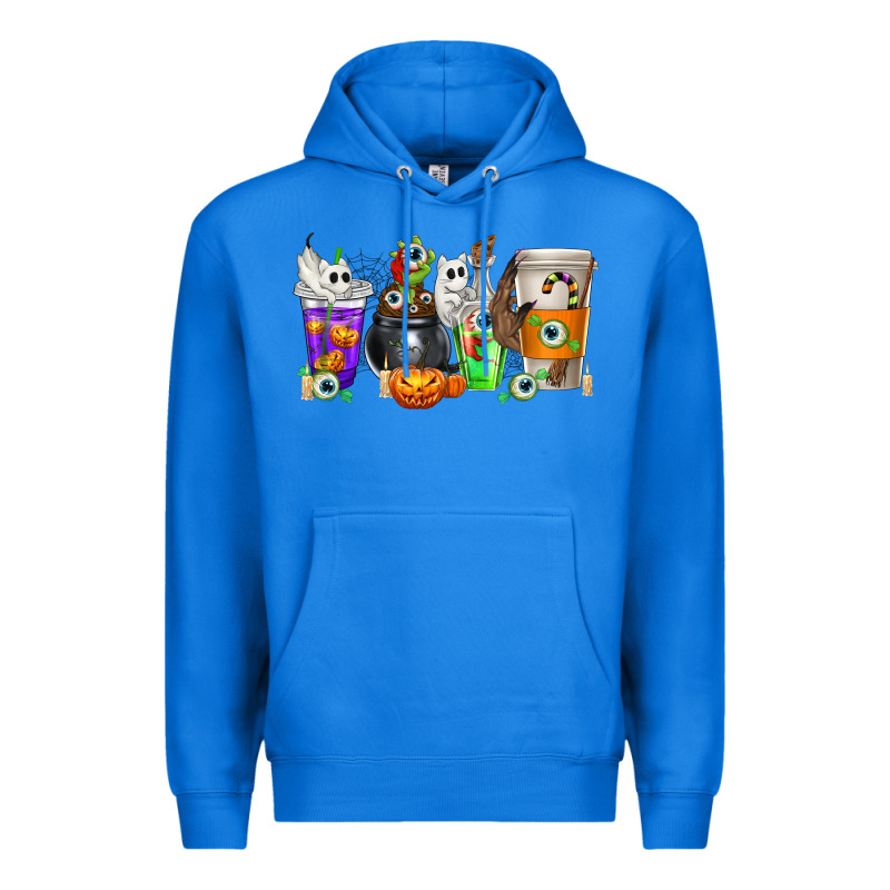 Halloween Coffee Cups Premium Hoodie by texasbilliewilder | Teevron