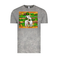 Cloud Rock st patricks goat family shamrock gold serape leopard glitter wooden tu Vintage Tee - Artiststas