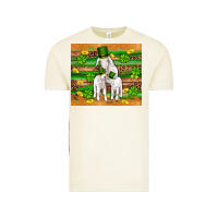 Vintage Arctic st patricks goat family shamrock gold serape leopard glitter wooden tu Vintage Tee - Artiststas