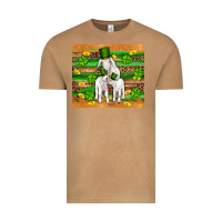 Vintage Camel st patricks goat family shamrock gold serape leopard glitter wooden tu Vintage Tee - Artiststas