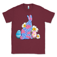 Burgundy easter bunny wıth easter eggs Classic Tee - AdoDesignShop