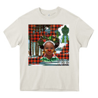 Cream Christmas African girl Heavy Core Tee - BarkalooDesign
