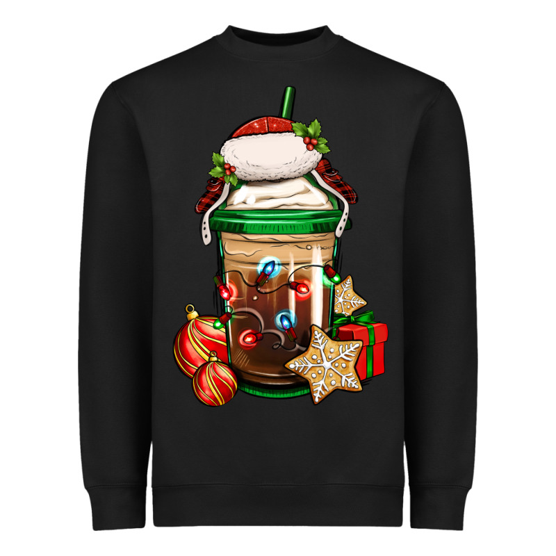 Christmas Vacation Trapper Hat Coffee Cup Heavyweight Sweatshirt by Jasminsmagicworld | Teevron