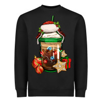 Black Christmas vacation trapper hat coffee cup Heavyweight Sweatshirt - Jasminsmagicworld