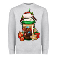 Heather Grey Christmas vacation trapper hat coffee cup Heavyweight Sweatshirt - Jasminsmagicworld