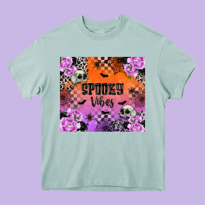 Spooky Vibes Heavy Core Tee Designed By Texasbilliewilder
