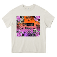 Cream spooky vibes Heavy Core Tee - texasbilliewilder