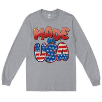 Heather Grey made in usa Long Sleeve Tee - MaliasSmallBusiness