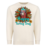 Sandshell happy turkey day sunflower Premium Sweatshirt - RanaPortraitStore