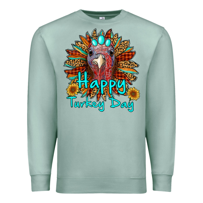Happy Turkey Day Sunflower Premium Sweatshirt by RanaPortraitStore | Teevron