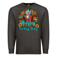 Smoke happy turkey day sunflower Premium Sweatshirt - RanaPortraitStore