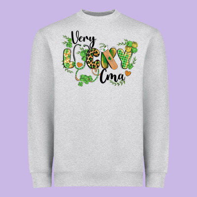 St. Patricks Day Very Lucky Cma Heavyweight Sweatshirt Designed By Barkaloodesign