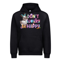 Black Don't worry be happy Easter Urban Hoodie - CowGirlArtShop