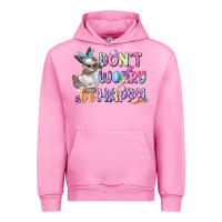 Fuchsia Pink Don't worry be happy Easter Urban Hoodie - CowGirlArtShop