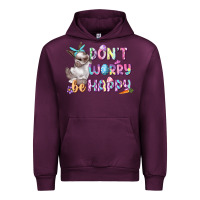 Mauve Wine Don't worry be happy Easter Urban Hoodie - CowGirlArtShop