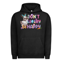 Pigment Black Don't worry be happy Easter Urban Hoodie - CowGirlArtShop