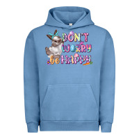 Pigment Pebble Blue Don't worry be happy Easter Urban Hoodie - CowGirlArtShop