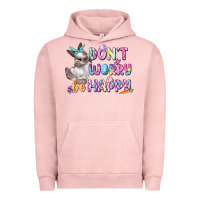 Pigment Salmon Don't worry be happy Easter Urban Hoodie - CowGirlArtShop