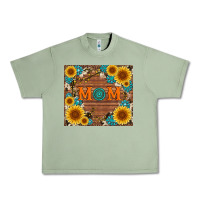 Oil Green sunflower gemstone and mom with cowhide Urban Heavy Tee - Artiststas