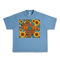 Pebble Blue sunflower gemstone and mom with cowhide Urban Heavy Tee - Artiststas