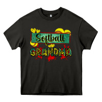 Asphalt softball grandma with leopard Heavy Core Tee - Zillion Design Studio