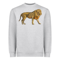 Heather Grey lion Heavyweight Sweatshirt - LillyAllenDesigns