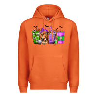 Carrot Coffee Cups with Cow and Halloween Premium Hoodie - texasbilliewilder