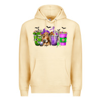Pina Colada Coffee Cups with Cow and Halloween Premium Hoodie - texasbilliewilder