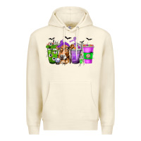 Sandshell Coffee Cups with Cow and Halloween Premium Hoodie - texasbilliewilder