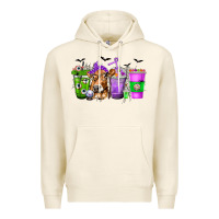 Tofu Coffee Cups with Cow and Halloween Premium Hoodie - texasbilliewilder