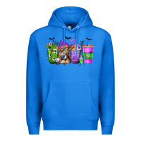True Royal Coffee Cups with Cow and Halloween Premium Hoodie - texasbilliewilder