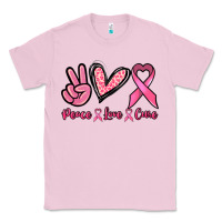 Bubblegum Pink Peace love cure Classic Tee - NancyCooperArtShop